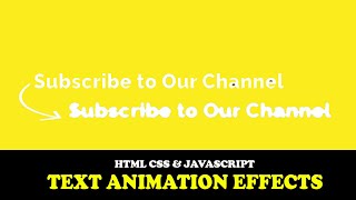 Creative Text Animation Effects | html css & javascript