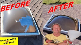 Broken Skylight Replacing A Skylight Damaged By Hail Diy