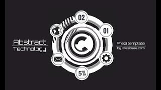 Abstract Technology Presentation Template for Prezi