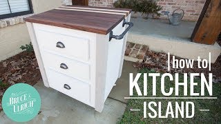 How to Make a Mobile Kitchen Island // DIY Woodworking Project
