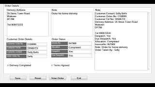 Create Ordering System In Visual Basic. Net
