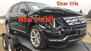 Rebuilding a wrecked 2019 Ford Explorer Limited with a clear title