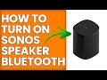 How To Turn On Sonos Speaker Bluetooth (How To Enable And Use Sonos Speaker Bluetooth)