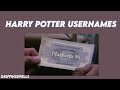 20 harry potter usernames / not taken / griffinsxpells