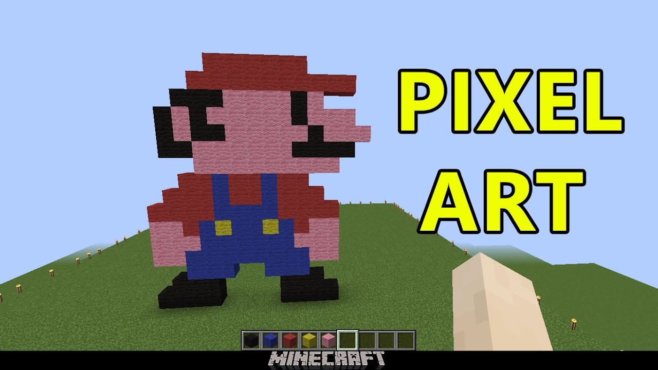 Minecraft Pixel Art Super Mario Bros Tutorial Ita Youtube
