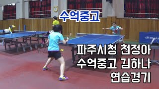 파주시청 천정아 수억중고 김하나 연습경기