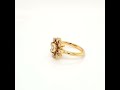 certified 18k yellow gold 9 stones 0.60ct natural diamond engagement ring.