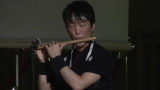 高野雅嗣ライブ・横笛「七瀧」2016． flute Masatsugu Takano on stage．