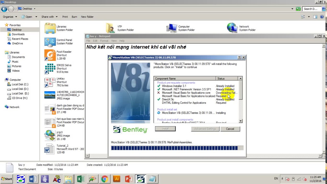 Hướng Dẫn Cài Microstation V8i - YouTube