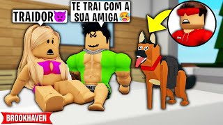 ESPIONEI um CASAL de TRAIDORES sendo um CACHORRO e ISSO ACONTECEU... BROOKHAVEN RP Roblox