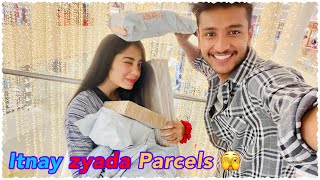 Saray Parcels 1 sath 🫣 || kia kuch ha Parcels me ao unboxing krein ❤️🌎