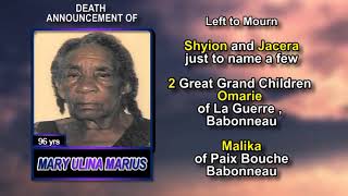 Mary Ulina Marius long