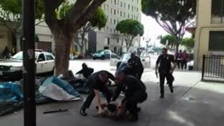 Vídeo registra morte de sem-teto por policiais em Los Angeles