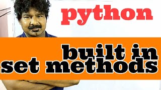 python programming by seenu sir #40 || set methods ||