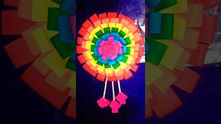 Beautiful colorful wall hanging craft//paper craft #shortvideo #ytshorts #trendingshorts #papercraft