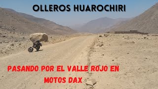 RUTA HACIA OLLEROS   EL VALLE ROJO DE HUAROCHIRI