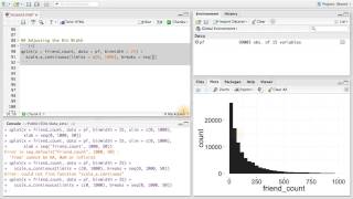 Adjusting the Bin Width - Data Analysis with R