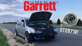 Testing Garrett gt2871r on mk4 GTI!