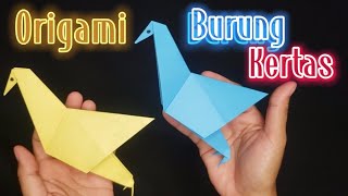 Cara membuat origami burung mudah//Origami easy