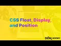 Learn HTML & CSS - CSS Float, Display, and Position