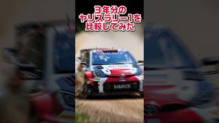 【どこが違う？】ラリージャパンのヤリスを3年分並べてみた！#shorts  #wrc #ラリージャパン #ラリーカー