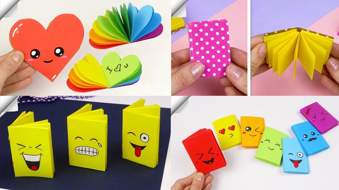 4 Diy Mini Notebook How To Make Notebook Youtube