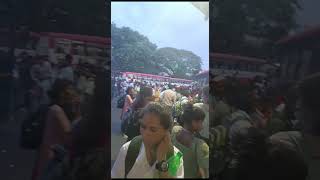 Crowd in busstand due to lack of buses to various cities at Mysore busstand #shorts #election