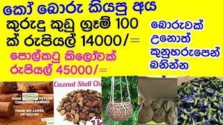 කුරුදු කුඩු ග්‍රැම් 100 රුපියල් 1400/= පොල්කටු කිලොඑකක් රුපියල් 45000 බොරු කියපු උන් කෝ