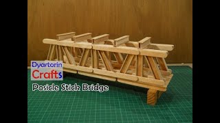 Make a popsicle stick bridge | ice cream stick art and craft