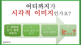 '눈'도 시각적 이미지인가요? (문학 선택지와 싸우는 법)(21 9평 오답률 1위)