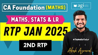 Quantitative Aptitude RTP January 2025 | CA Foundation Maths Revision Test Paper 1 Akash Agrawal