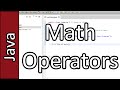 Math Operators - Java Programming Tutorial #6 (PC / Mac 2015)