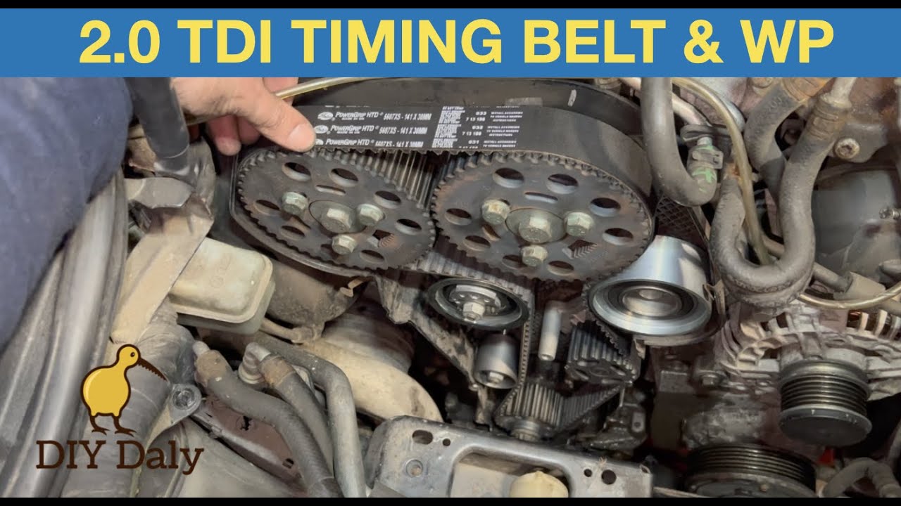 How To Change Timing Belt Cambelt Water Pump TDI Audi VW, 45% OFF