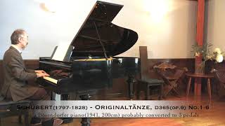 Schubert(1797-1828) - Originaltänze, D365(op.9) No.1-6 on a Bösendorfer 200 piano(1941)