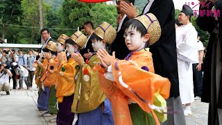 【祇園祭2023】綾傘鉾稚児「社参の儀」（2023年7月7日）