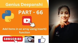 To add items in an array using insert () function in python