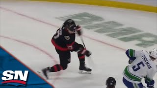 Adam Gaudette Scores On Power Play In Senators Debut Against Former Team