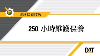 如何對您的 Cat® 設備進行 250 小時維護保養