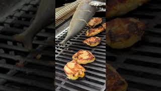 Get Grillin' With Whole Hamachi Fish and Chicken Fillets! #cooking #satisfying #asmr #shorts