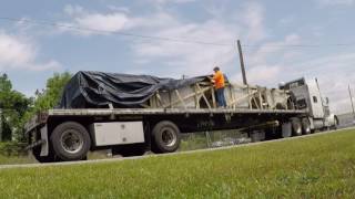 #103 Tarping a Load of Air Conditioners The Life of an Owner Operator Flatbed truck Diver Vlog