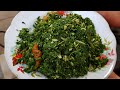 Daun singkong tumis cabe rawit | daun ubi tumbuk..