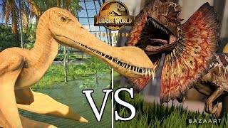 Maaradactylus vs Dilophosaurus flying reptiles Jurassic World Evolution 2 (PS5)(4K)