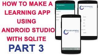 How to Make a Learning App Using Android Studio with Sqlite Part 3