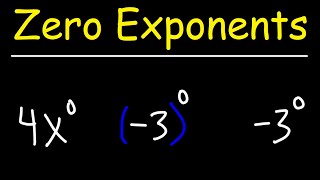 Zero Exponents