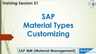 21 SAP MM Material Types Customizing (Number Range, Field Selection etc) #sap #sapmm #trainning