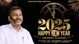 🛑 New Year Service LIVE || 01 Jan 2025|| Pastor Yacob || Head Stone Bride Ministries Tenali ||