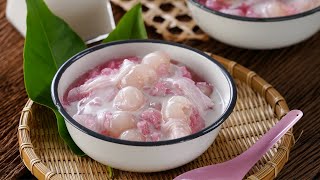 ข้าวเหนียวเปียกลำไยสีชมพู [EasyCooking]