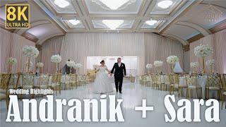 Andranik + Sara's Wedding 8K UHD Highlights at Palladio hall st Gregory Pasadena Church and Museum o