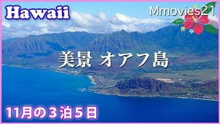 ビジネスクラスで行くハワイ　ホノルル3泊5日の旅　機窓と街風景 Hawaii Travel