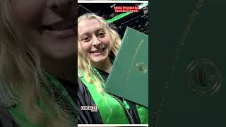Teen gets HS diploma after her college degree
